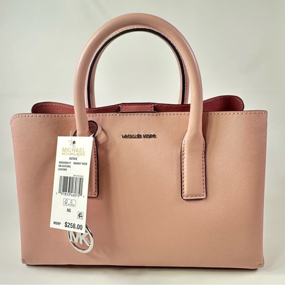NWT Women’s Michael Kors Small Ruthie Satchel/Tote Pink Leather Handbag - Picture 1 of 7
